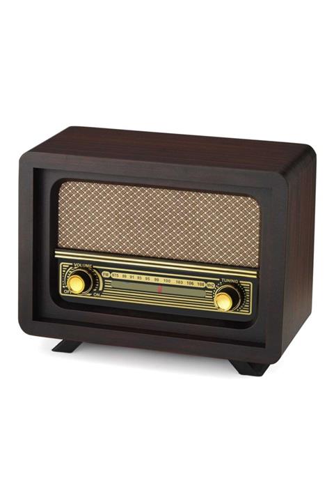 Turink Hediyelik Nostaljik Ahşap Radyo + Adaptör