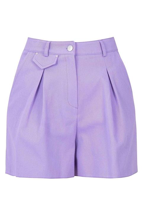 EXPLOSION Denim Efektli Koton Şort 30009 Lila