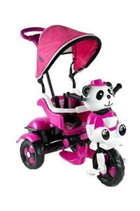 BabyHope Kız Çocuk Pembe127 Little Panda Ebeveyn Kontrollü Tenteli Müzikli Tricycle Üç Teker Bisiklet-