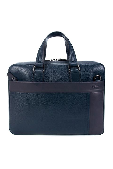 KANGAROO KINGDOM Hakiki Deri Lacivert Erkek Laptop & Evrak Çantası 8285-l
