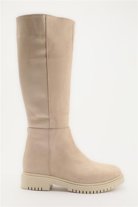 TRENDYOL SHOES Bej Süet Kadın Çizme TAKAW22CZ0015