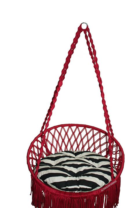 ALTINOLUK HAMAK Altınoluk Püsküllü Relaks Salıncak Kırmızı