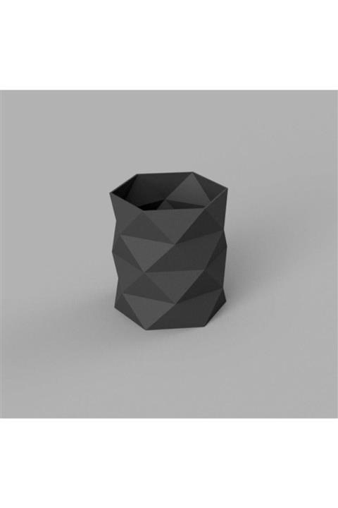 AldımGeldi Düşük Poli Organik Plastikten Dekoratif Süs Kalemlik Eşya Kutusu