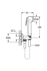 Grohe Taharet Spres Takımı Lux Trigger Kontrol Krom 26358000