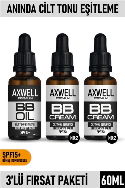 RC COSMETİCS Axwell Bb Oil Ve Leke Karşıtı Bb Krem No:2 Seti