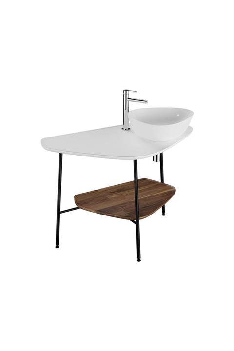 VitrA Mat Beyaz Plural Etajerli Lavabo Ünitesi 100 Cm