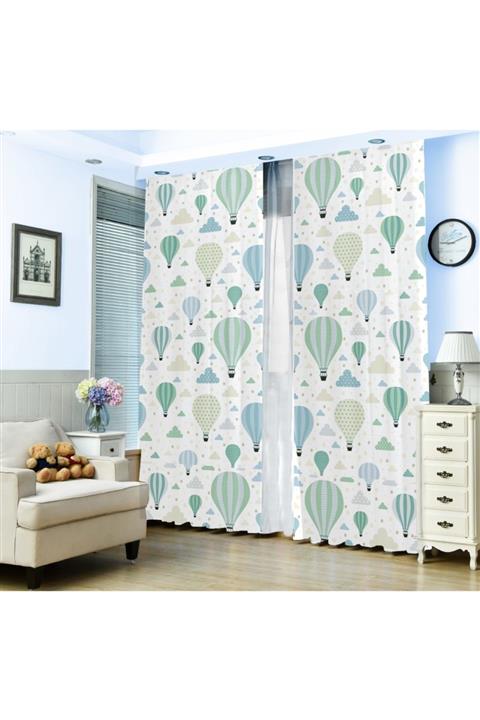 HOMESSA Balonlu 1050 Çocuk Odası Fon Perde