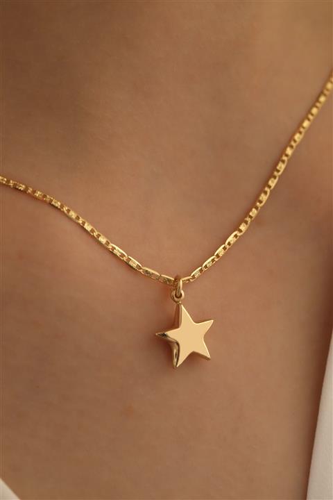 MİLET KUYUMCULUK 14 Ayar Altın Yıldız Valentino Zincir Kolye