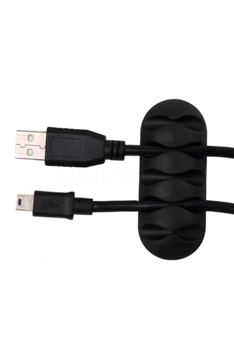 Kastore Kablo Tutucu 5 Kanallı 3lü Siyah