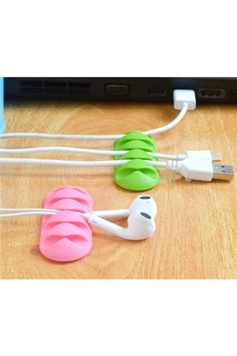 neryas Kablo Tutucu 5 Kanallı 3lü Siyah