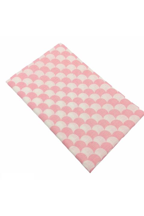 Özene Bezene Pembe Kareli Poplin Kumaş 50x80 cm
