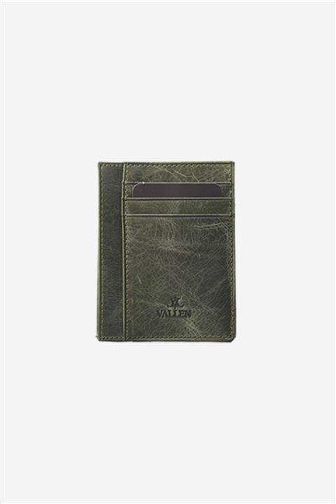 VALLEN Yeşil Cayman Frenzy Hakiki Deri Kartlık