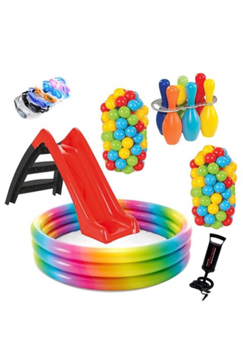 Intex Kaydıraklı Havuz Ve Eğlence Seti - Gözlük Hediyeli