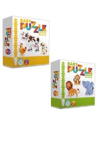 AyasEğiticiOyuncak Baby Bebeğimin Ilk Hayvanlar Puzzle 2'li Seti Baby Puzzle