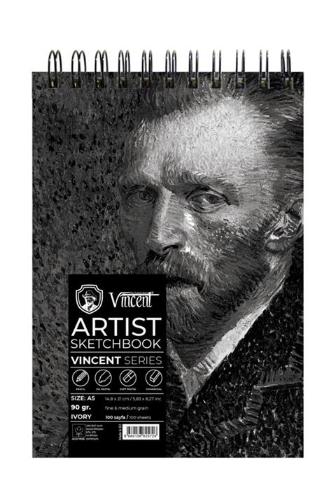 Vincent Artıst Sketchbook Ivory 90gr A5 100 Sayfa Eskiz Defteri