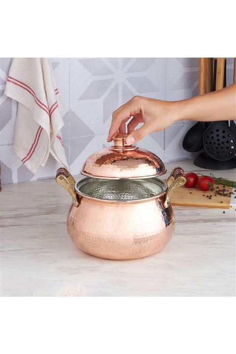 Karaca Mesopotamia Bakır Tombik Tencere 20 cm