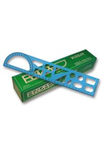 Yıldızlar 30 Cm Geometrik Şablonlu Cetvel