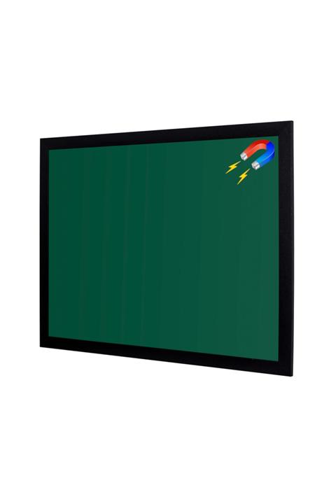 Penguen 50x70 Lüks Mdf Çerçeve Duvara Monte Manyetik Yazı Tahtası Yeşil