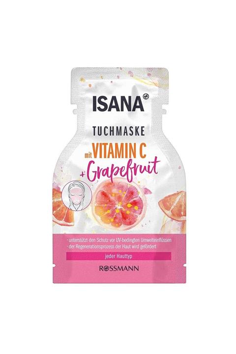 ISANA Uv Koruyucu Kağıt Maske C Vitamini Greyfurt 1 Adet