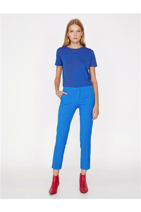 Koton Kadın Mavi Cep Detayli Pantolon