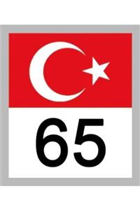 Apex 65 Van Türk Bayrağı Ve Plaka Kodu Ön Cam Sticker Yapıştırma