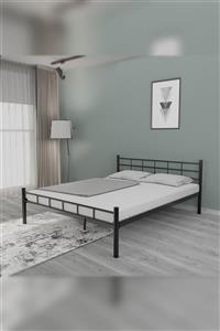 EVGER HOME K70 Siyah Metal Karyola Çift Kişilik (140x190 Cm) Yataksız