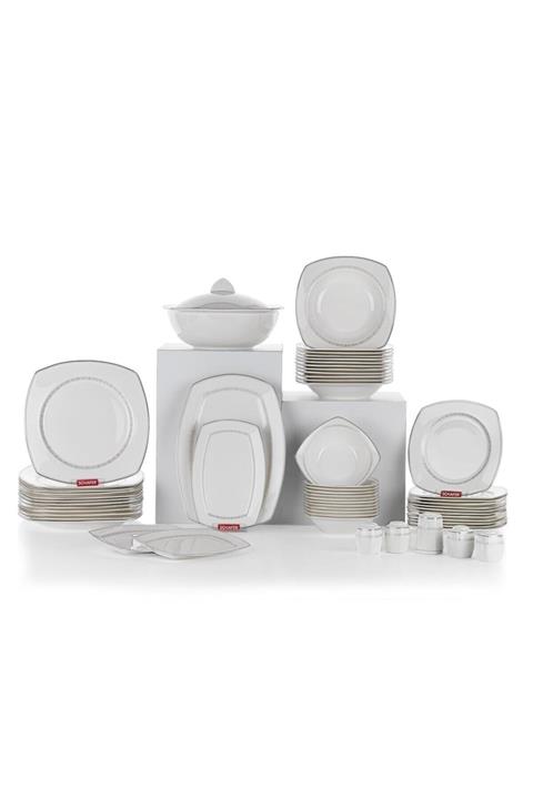 Schafer Juno Yemek Takım 60 Parça Platin