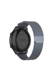 Huawei Watch Gt3 46mm Uyumlu Nezih Case 22mm Metal Kordon Gri