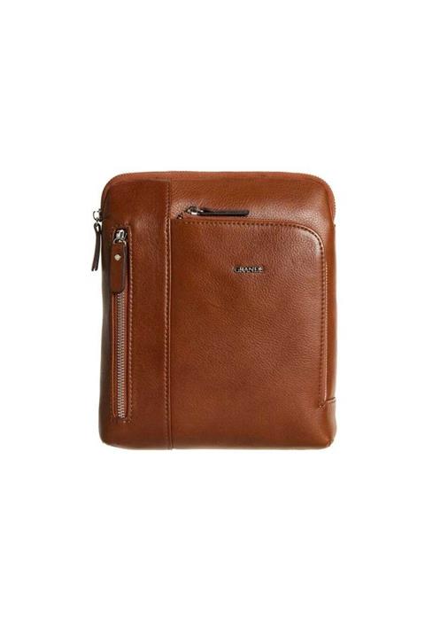 Grande 6551 Deri Postacı Çantası Taba