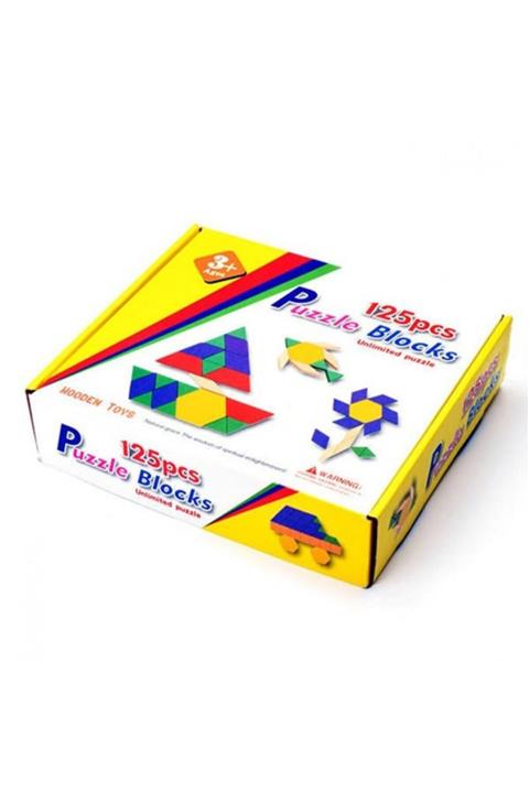 OEM 125 Parça Ahşap Tangram Zeka Geliştirici Ahşap Blok