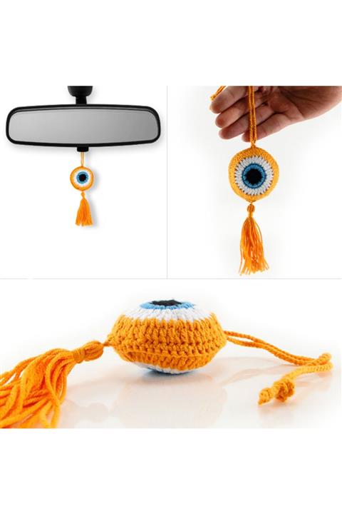 bannt El Örgüsü Nazarlık Araba Süsü (turuncu)