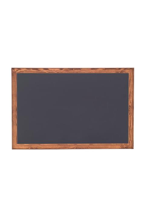 Chalky 100x150 cm Kara Tahta Ahşap Çerçeveli - Tebeşir Yazı Tahtası - Siyah