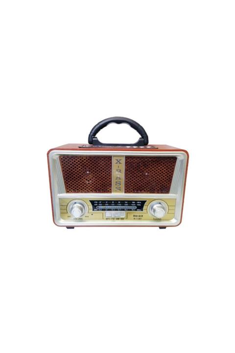 Meier M-112bt Nostaljik Ahşap Retro Radyo Bluetooth Fm Sd Aux Us