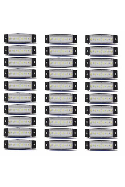 CRN 30 Adet Yan Işaret Lambası 6 Ledli Beyaz 24 Volt