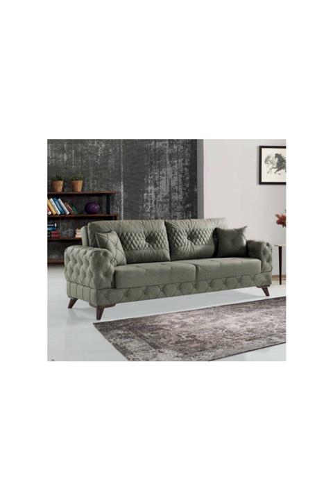 Doressa Yeşil Hamilton Üçlü Kanepe