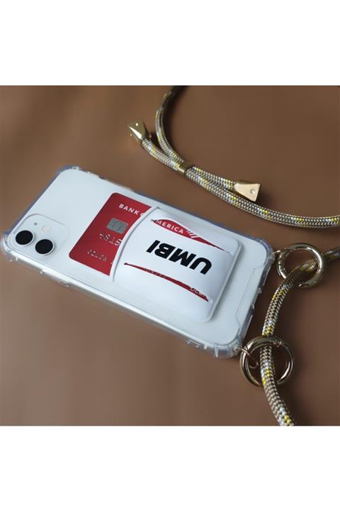 UMBI Beyaz Telefon Arkası Kartlık Cüzdan