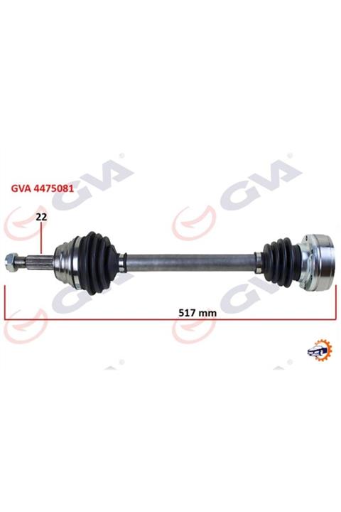 GVA Komple Aks Sol Polo 1.6 94-99 517mm 4475081