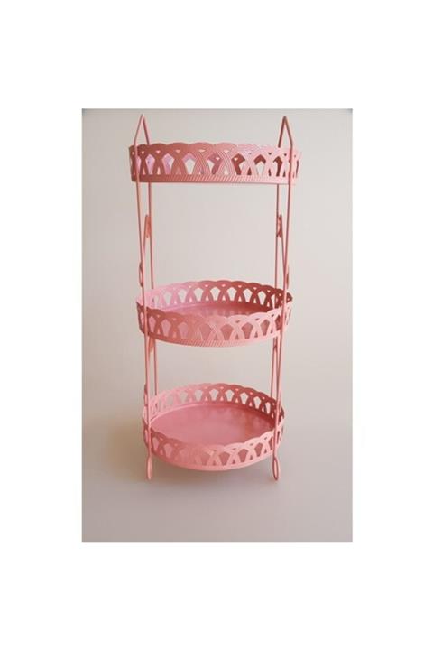 Bhcmbly Bhç Metal Ferforje Büyük Çiçeklik Sehpası Pembe-kaliteli Ürün