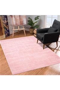 vinosahome Düz Pembe Renk Mutfak Ve Oturma Odası Halısı