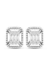 Barok Diamond Baget Pırlanta Küpe 0.21 Ct. E Vs 14k