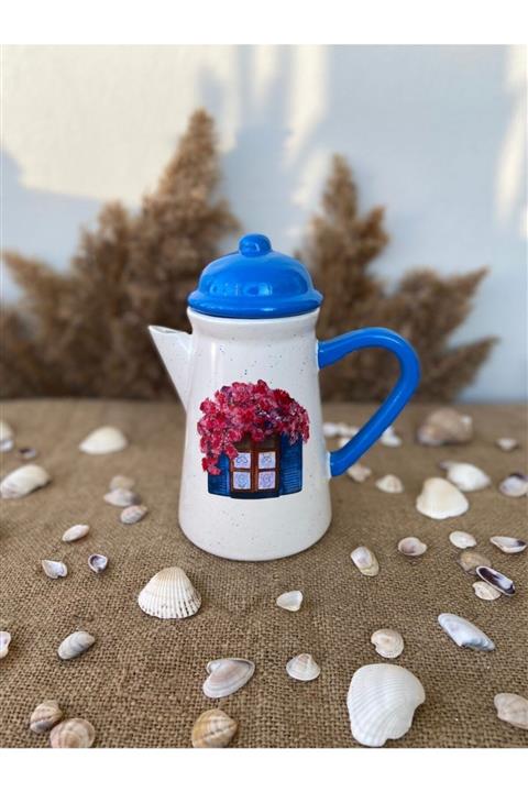 Handmadesign Kapaklı El Yapımı Seramik Sürahi Bodrum