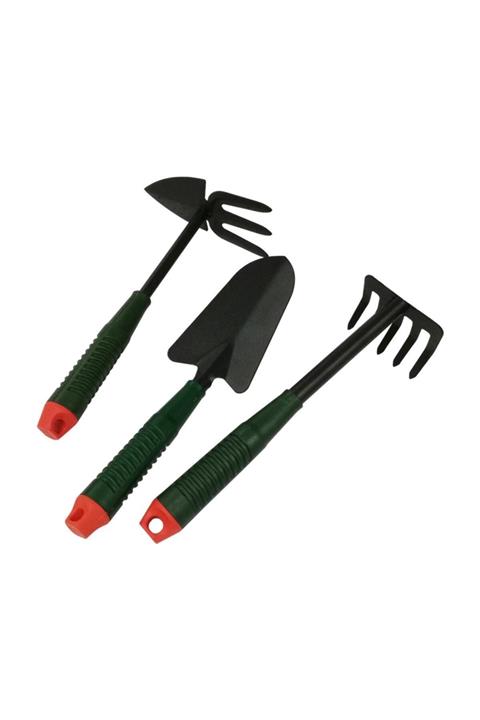 Morpanya Bahçe Seti 3 Parça Bahçe Hobi Seti El Aletleri Set Tırmık Kürek Çapa