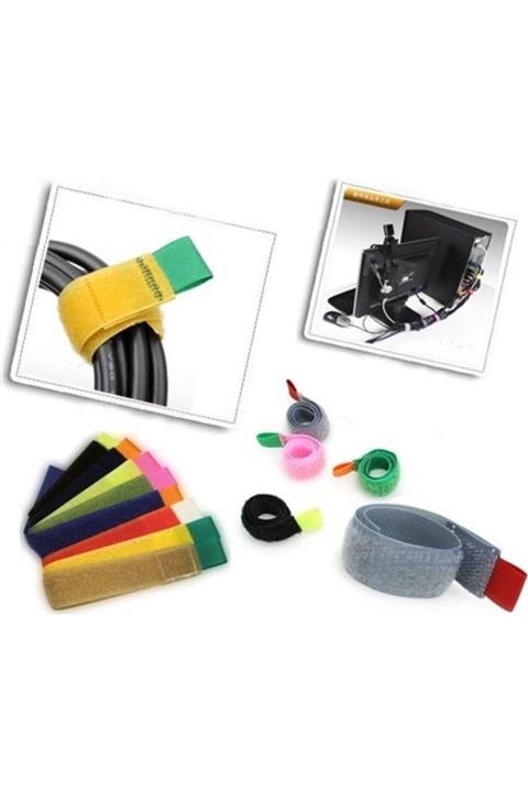 İstocToptan Kablo Düzenleyici Cırt Cırt 12 Adet