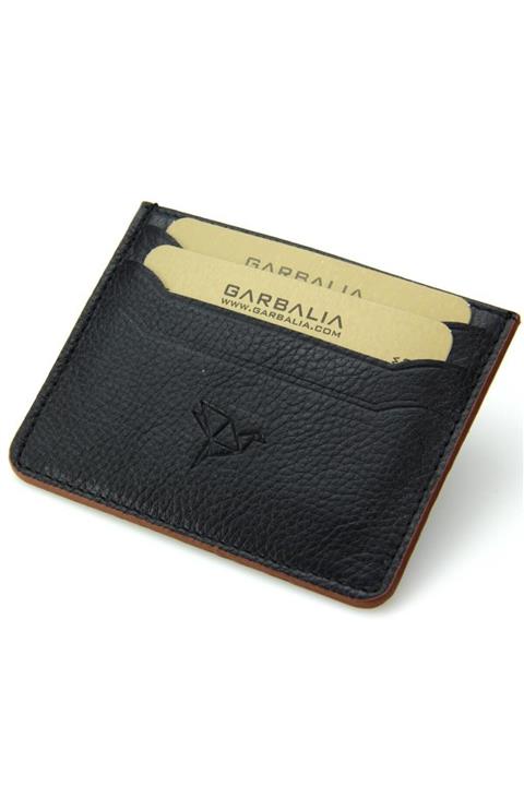 Garbalia Erkek Siyah Deri Kartlık Pratik Cüzdan Portföy