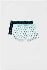 Pull & Bear 2’Li Palmiye Desenli Boxer Paketi