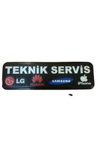 Termoform Işıklı Tabela Teknik Servis Led Tabela 61x17 cm Kumandalı 16 Renk