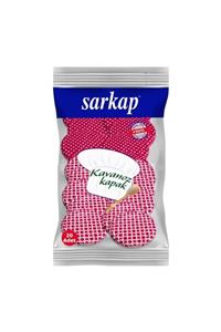 Sarkap Hijyenik Paketli 20 Adet Kavanoz Kapağı - Kırmızı 2 Farklı Dizayn - 82mm