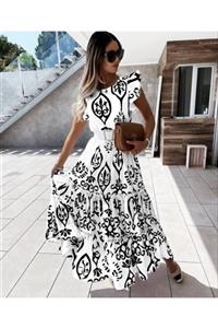 Lady Rich Vanessa Black Damaks Dress