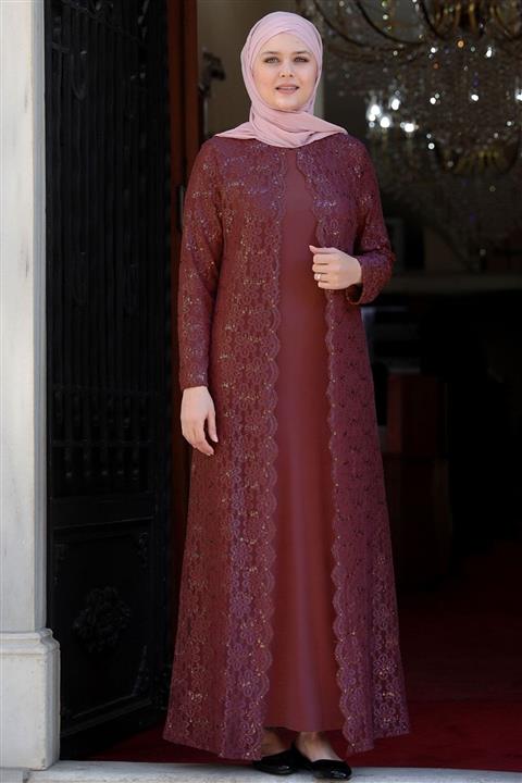 TesetturHome Papatya Abiye Bordo