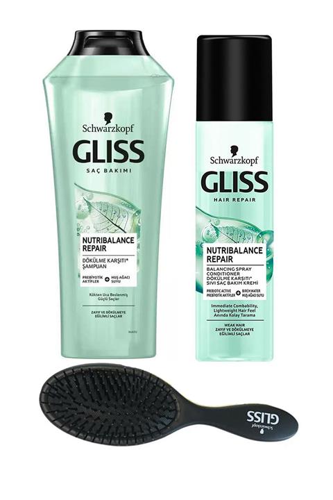 Gliss Nutribalance Dökülme Karşıtı Sıvı Saç Kremi 200 Ml+şampuan 500 Ml+ Tarak